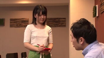 A cool Japanese teen works at a shop and her puffies make me horny.